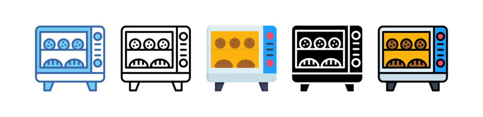 Food Warmer Icon Multi Style Illustration