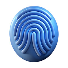 Digital Fingerprint Icon Biometric Security Technology Concept