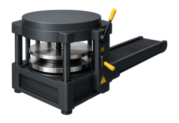 Rotary panel press with a circular arrangement and automated loading system for a high-volume production line
