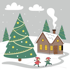 Christmas & Holiday Flat Vector Icon Set &ndash; 20 Clean Festive EPS Icons in Bold Line Style