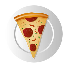 vector illustration of a pizza