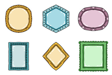 Decorative Hand Drawn Border Set