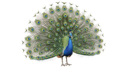 Peacock with Feathers Displayed