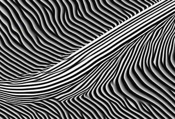 Abstract monochrome vector seamless pattern Diagonal wavy lines create optical illusion effect ,  print,  digital