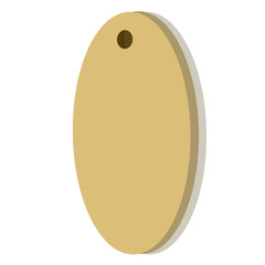 Wooden Oval Tag with Hole PNG Transparent Blank Pendant Clipart