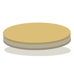 Stacked Wooden Oval Disc PNG Transparent Blank Tag Clipart