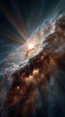 Radiant Gamma Ray Burst Expanding in Space