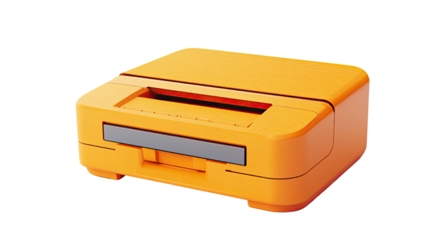 Vintage Portable Radio Device Isolated on White Background
