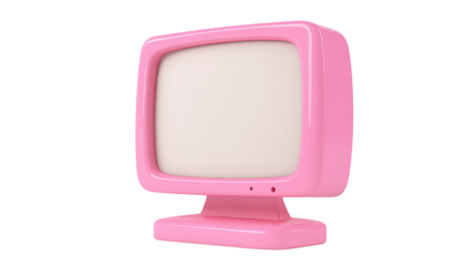 Modern Pink Bathroom Scale Isolated on White Background
