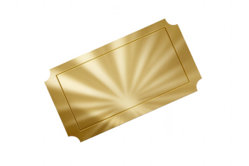 golden ticket or entry pass, jpeg, png, transparent