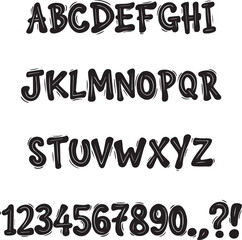 Wacky Cartoon Crazy Alphabet Lettering ABC Text Font