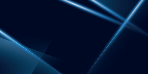 Fototapeta premium Abstract modern background with geometric shapes and glowing blue lines. High-tech abstract background, vector illustration for business or presentations.