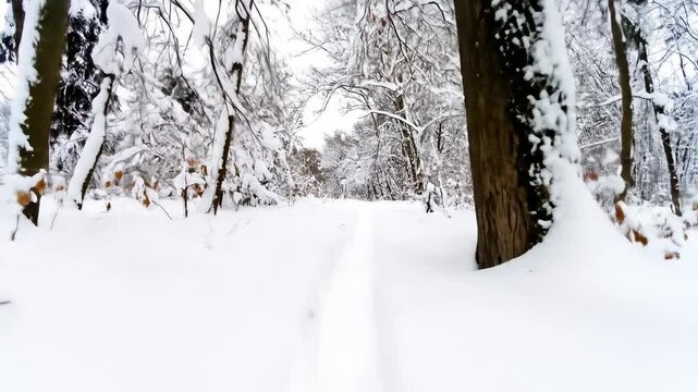 Snowy forest path (1)