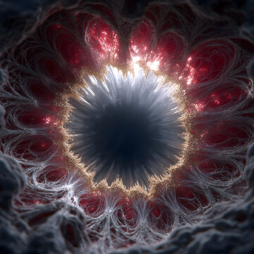 Greek Myth・Tartarus' Abyssal Stomach | Black Hole Vortex with Titan Limbs, Styx Tributaries, Furies' Torches in Vascular Nets, Bronze Gate Fragments