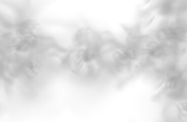 A smoky cloud effect with varying opacity creates a realistic foggy atmosphere. The gray and white gradients blend seamlessly. Perfect for digital art, gaming environments, or cinematic effects.