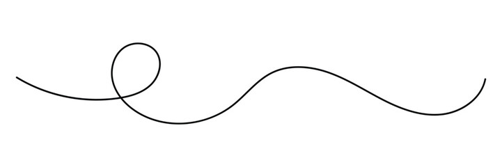 and drawn curve line vector set. Abstract swirl and curve line. One continuous squiggle line. Curve wave seamless pattern. Swirl and wave Line, Vector illustration.