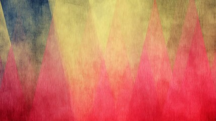 Fototapeta premium Abstract Textured Triangle Pattern in Pink Yellow and Blue