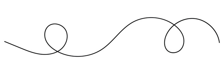 Curve wave seamless pattern. Wavy line with flowing curves. Squiggle line. Abstract hand drawn curve swirl and wave line design. Vector illustration.