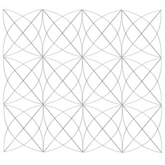 Abstract geometric seamless pattern with intersecting arcs forming an elegant decorative grid background design element