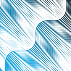 Fototapeta premium abstract blue gradient colour diagonal thik to thin wave line pattern used for background ,textile, and wallpaper etc