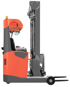 Red reach electric forklift