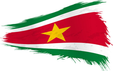 Brushstroke flag of Suriname