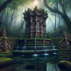 Mystic Fountains with forest water