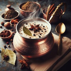 Nepalese Chiya copper karahi pots