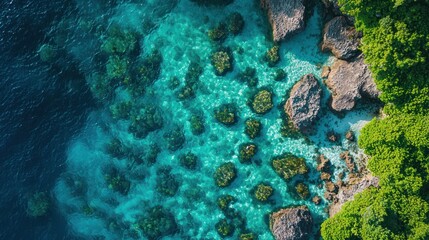 Tropical ocean reefs