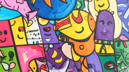 Obraz premium graffiti on wall