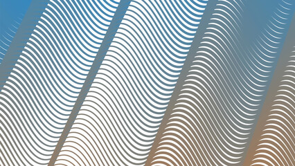 Orange Blue Stripes Curve Line Abstract Background for Modern Digital Design and Creative Poster