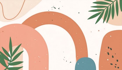 Abstract Tropical Shapes Background.