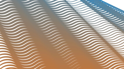 Orange Blue Stripes Curve Line Abstract Background for Modern Digital Design and Creative Poster