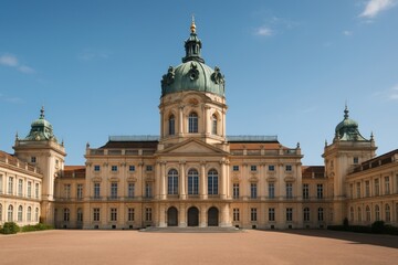 Obraz premium Historic palace with grand architecture.