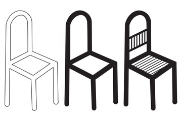 Modern Wooden Chair in Minimalist Room with Scandinavian Decor