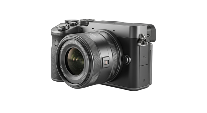 Modern digital camera with zoom lens