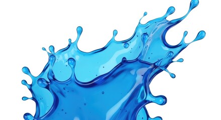 Vibrant blue liquid splash