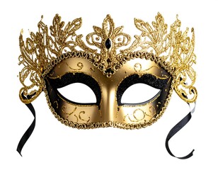 Golden Venetian masquerade mask
