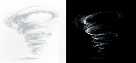 PNG powerful tornado rotation with radiant energy stream

