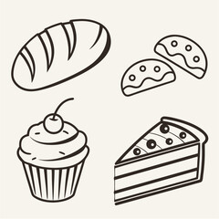 vector illustration of cake