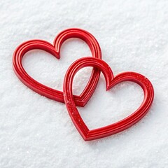 Handmade Red Rope Double Heart Romantic Symbol of Love