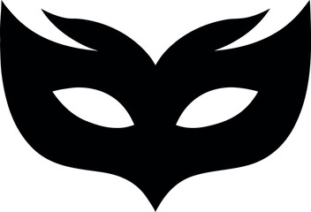 Carnival mask silhouette icon vector illustration