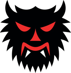 Devil face icon vector illustration