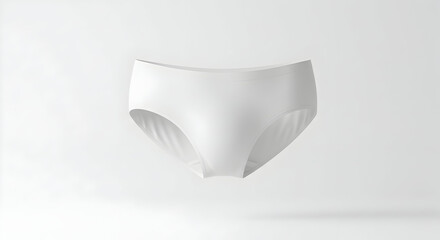 White Underwear Floating Against a Simple Background