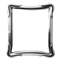 gold frame with silver ribbon PNG