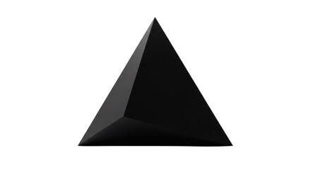 Fototapeta premium Black pyramid shape isolated on a plain white background image