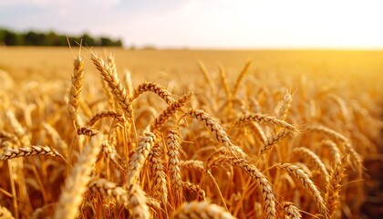 Golden wheat field at sunset (3)
