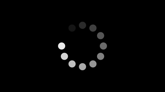  ROUND loading in black background
