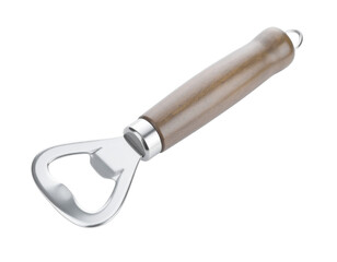Fototapeta premium Metal bottle opener isolated on white background.