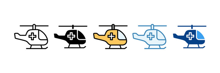 Medical Evacuation  Icon Set Multiple Style Collection © Icon Designer